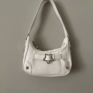 White Star-Embellished Women's Bag